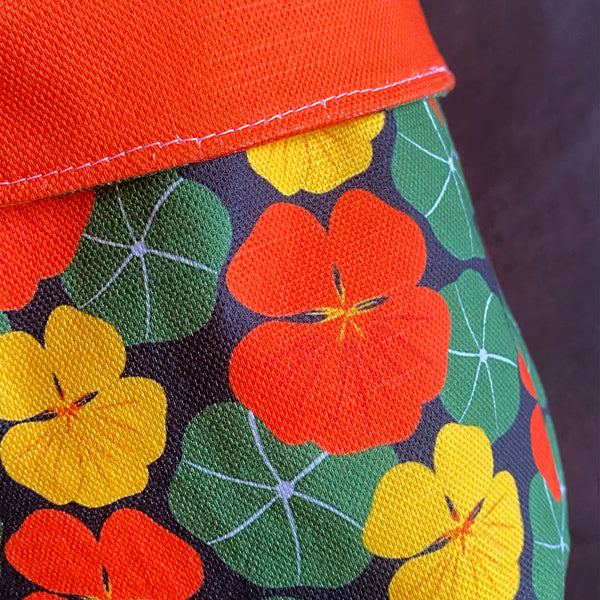 Plant cosy or basket | Nasturtium print