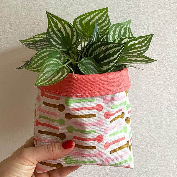 Plant cosy or basket | Colourful shapes print