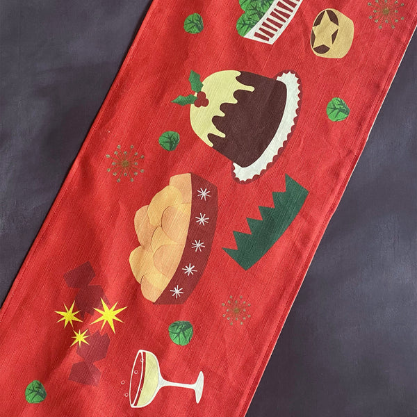 Christmas dinner table runner | double sided