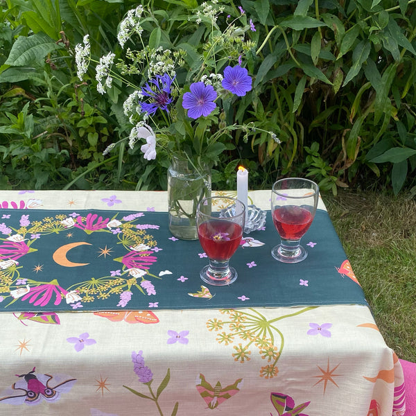 Midsummer night table runner | double sided