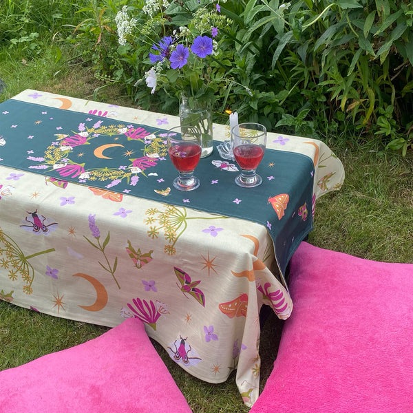 Midsummer night table runner | double sided