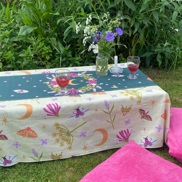 Midsummer night table runner | double sided