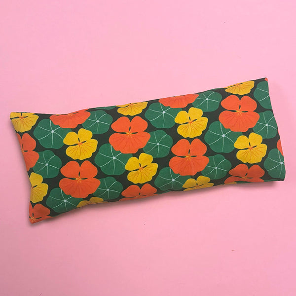 Lavender eye pillow | Nasturtium print