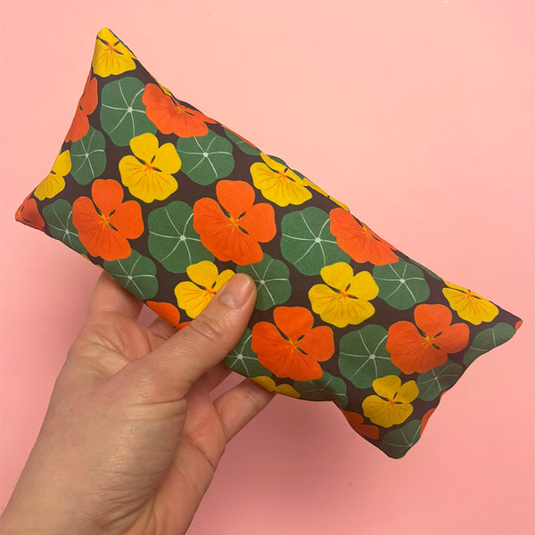Lavender eye pillow | Nasturtium print