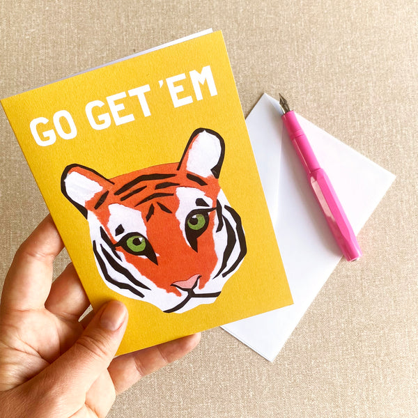 'Go Get Em' Tiger Card | Recycled