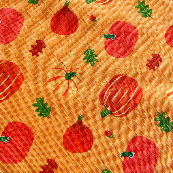 Autumn pumpkins table runner | double sided