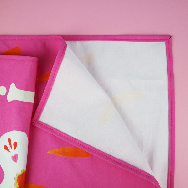Pink Skeleton Table Runner