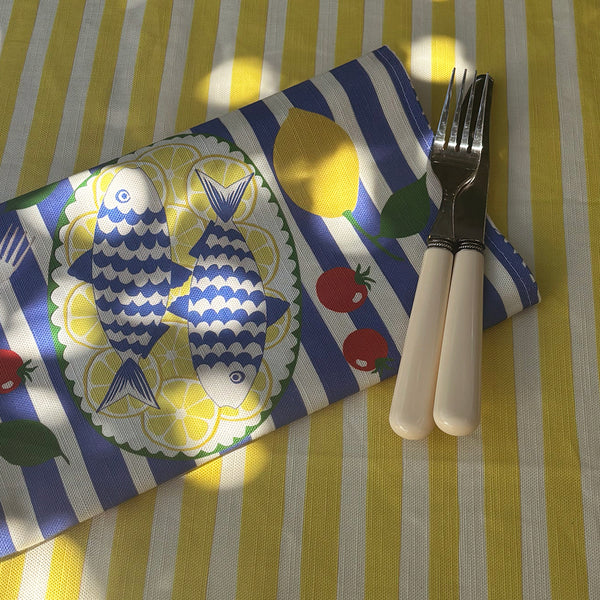 Fresh Fish table runner | double sided - Chimps Tea Party