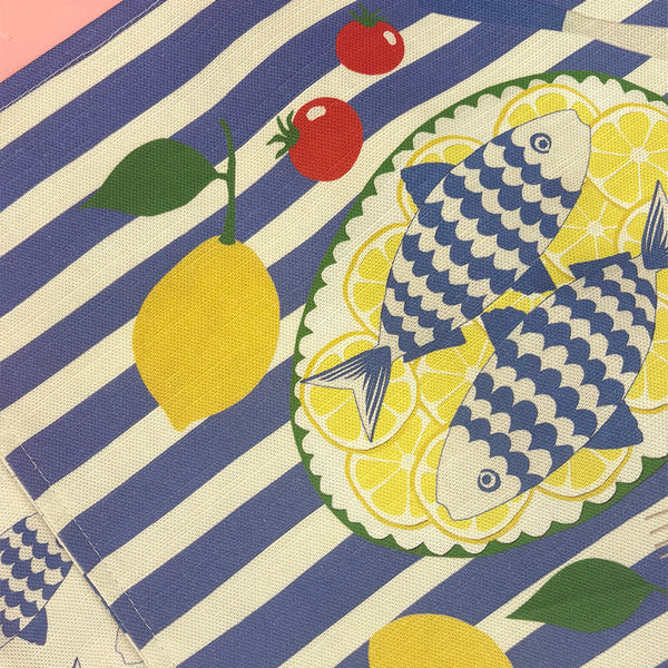 Fresh Fish table runner | double sided - Chimps Tea Party