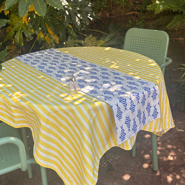 Fresh Fish table runner | double sided - Chimps Tea Party