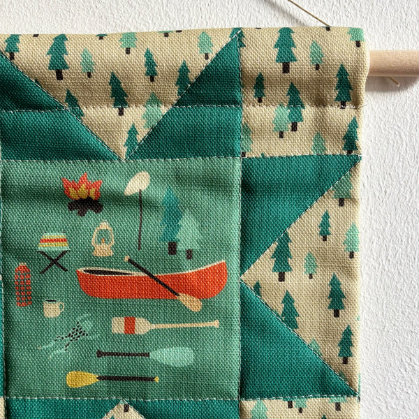 Mini quilt wall hanging | Outdoor explorer