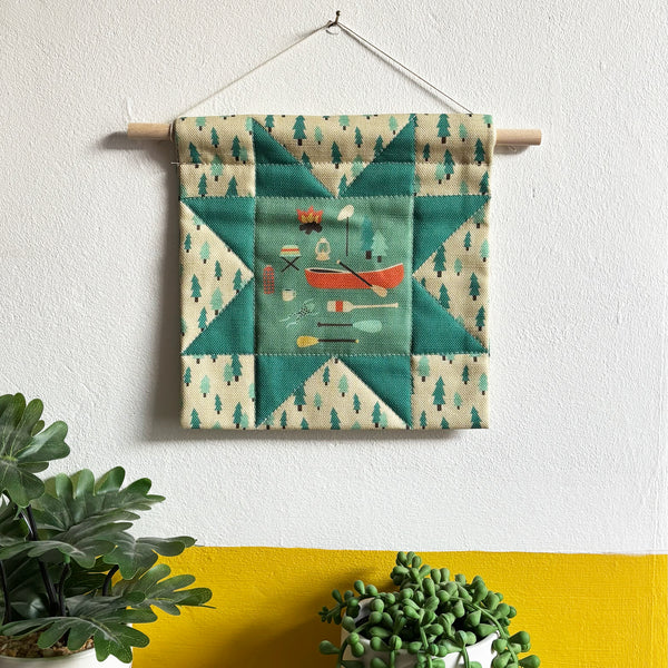 Mini quilt wall hanging | Outdoor explorer