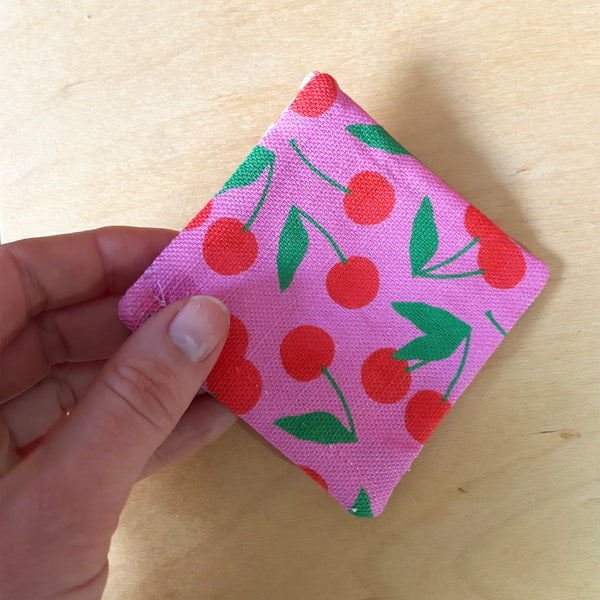Fabric bookmark | Cherries