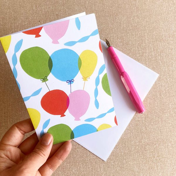 Birthday Card | Balloons | Recycled