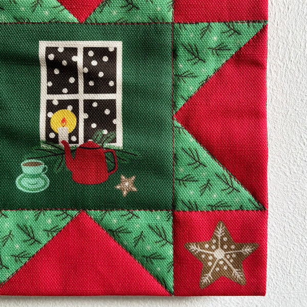 Mini quilt wall hanging | Cosy Christmas