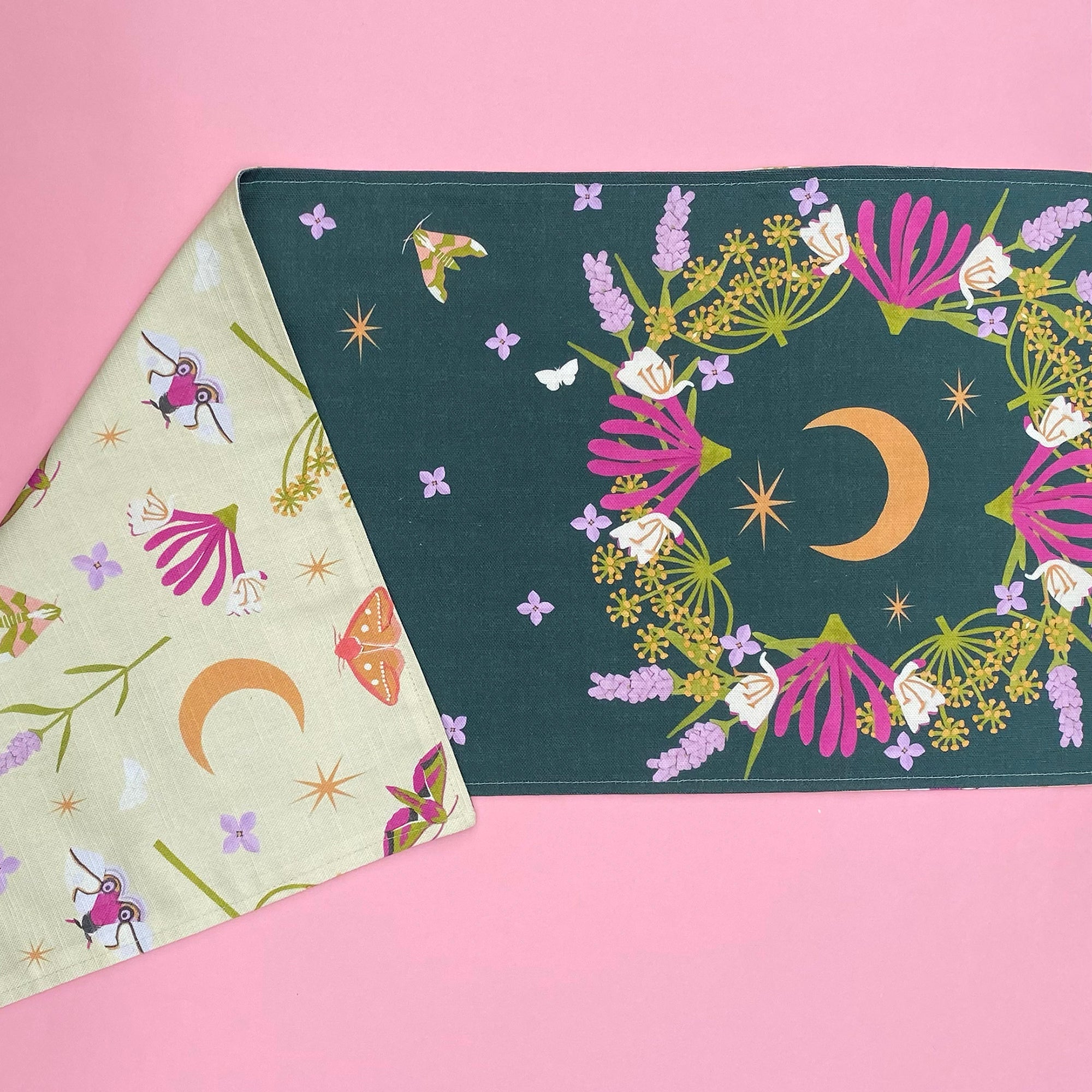 Midsummer night table runner | double sided