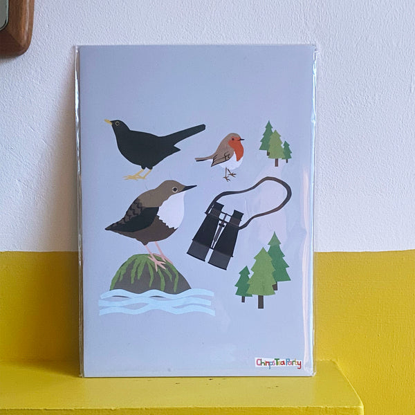 A4 giclee print | bird spotter