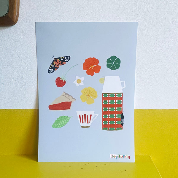 A4 giclee print | rambler's lunch - Chimps Tea Party