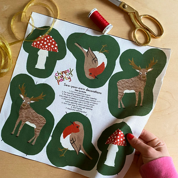 Make Your Own Set of Woodland Christmas Tree Decorations