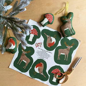 Make Your Own Set of Woodland Christmas Tree Decorations
