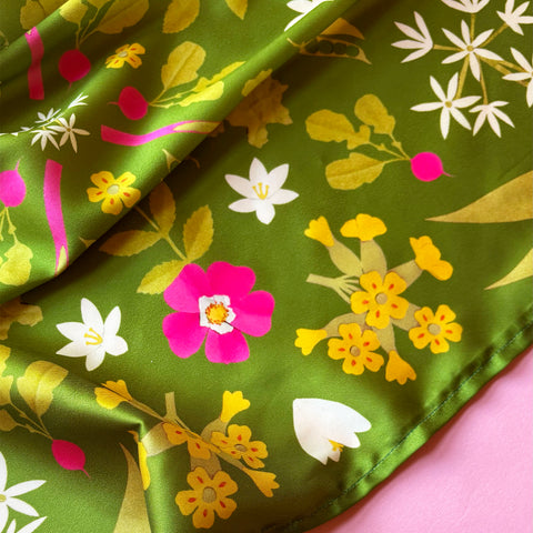 Spring equinox square scarf