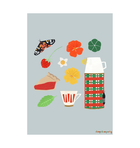 White Small Rambler's Lunch A4 print