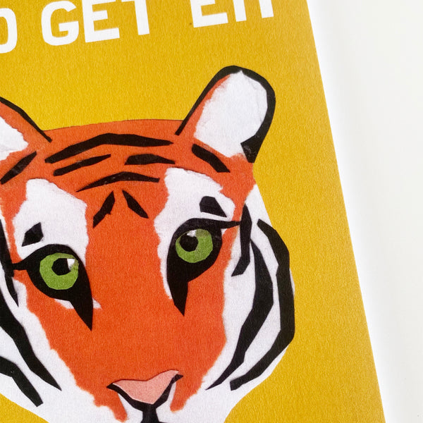 'Go Get Em' Tiger Card | Recycled