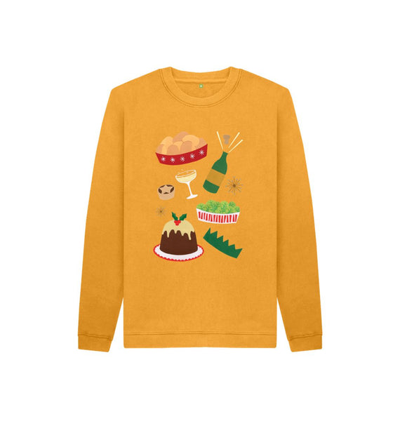 Mustard Christmas Dinner children's jumper