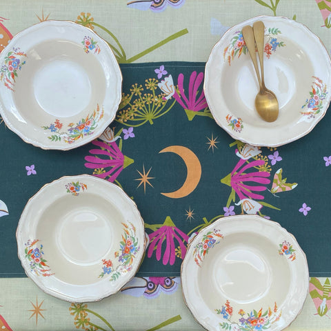 Vintage dessert bowls | Alfred Meakin Cascadia | 1930's floral