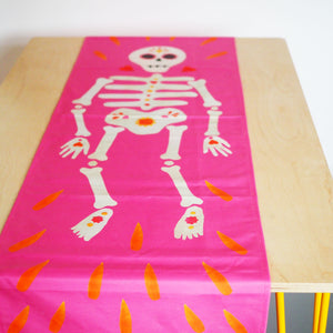 Pink Skeleton Table Runner