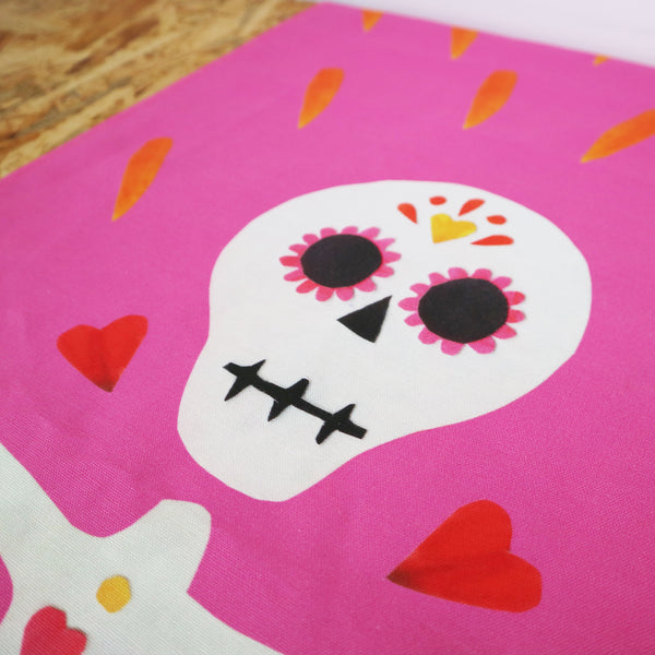 Pink Skeleton Table Runner