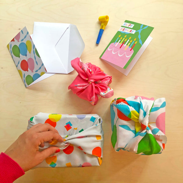 End of Line | Fabric Gift Wrapping | Pack of 3 | Furoshiki