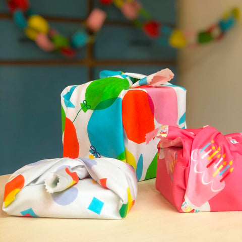 End of Line | Fabric Gift Wrapping | Pack of 3 | Furoshiki