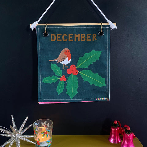 Month by month fabric wall hanging | 12 artworks in 1