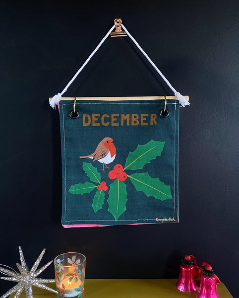Month by month fabric wall hanging | 12 artworks in 1