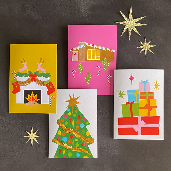 Christmas Cards | Single or Pack of 4 | Mid Century Kitsch