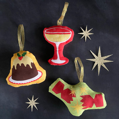 Kitsch Celebration Christmas Tree Decorations | Single or set of 3